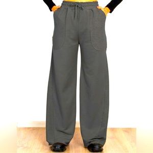 Wide leg pants / Cotton pants size - medium ( M )